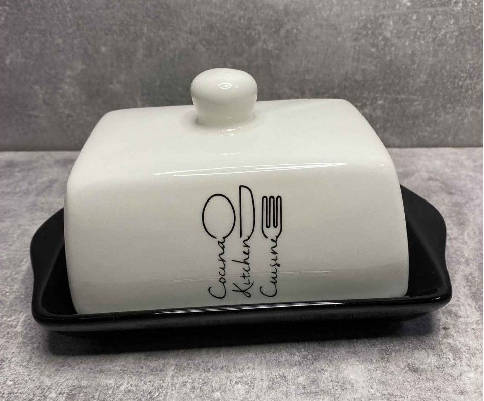 Bon Appetit 700-02-17 Ceramic Butter Dish, 20 x 13 x 10.4 cm - Image 3
