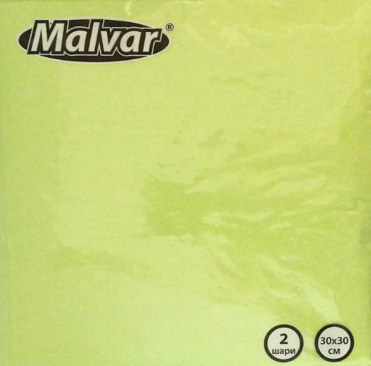 Malvar Lime 2-Ply Napkins, 30 x 30 cm, 40 pcs