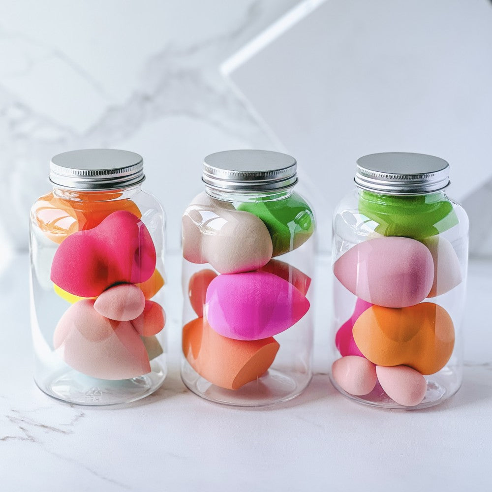 Makeup Sponge Set in Jar, 7 pcs