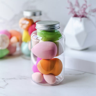 Makeup Sponge Set in Jar, 7 pcs - Image 2
