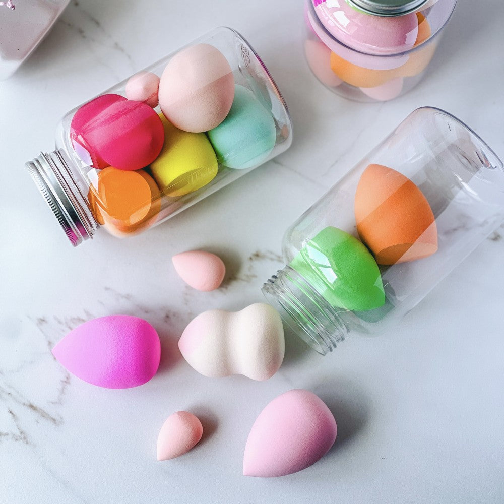 Makeup Sponge Set in Jar, 7 pcs - Image 3