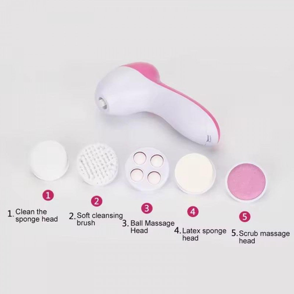 Beauty Care JBM-8782 5-in-1 Facial Cleansing Massage Brush - Image 2