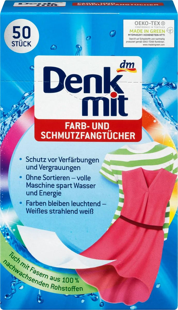 Denkmit Active Laundry Sheets for Colored Fabrics, 50 pcs