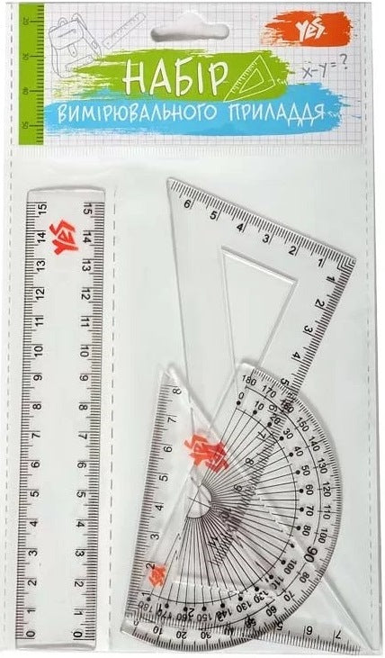 YES 370263 Geometry Set, 4 pcs, 15 cm