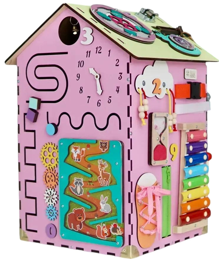 Pink Busy House, 55 x 30 x 30 cm