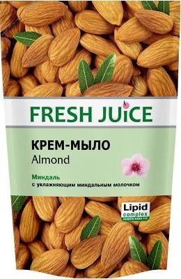 Fresh Juice Almond Liquid Cream Soap Refill Pouch, 460 mL