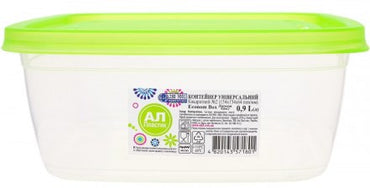 Al-Plastik Econom No. 2 Square Food Storage Container, 0.9 L - Image 2