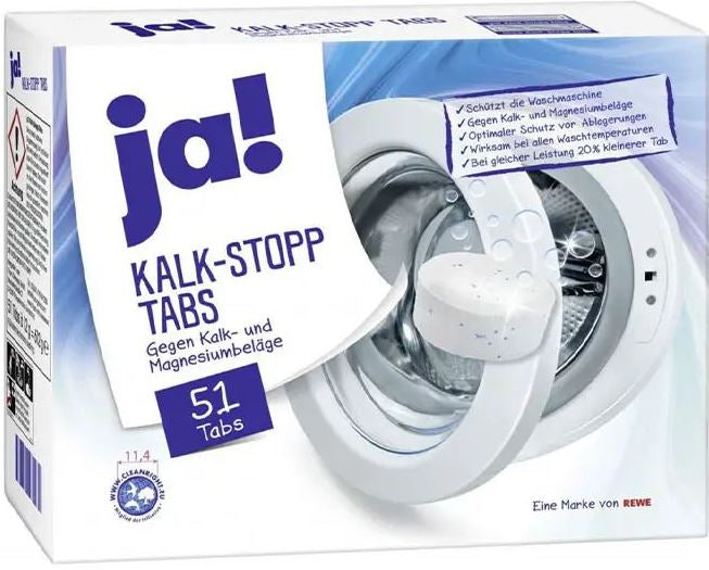 Ja! Washing Machine Limescale Tablets, 51 x 12 g (Price per 1 pc)