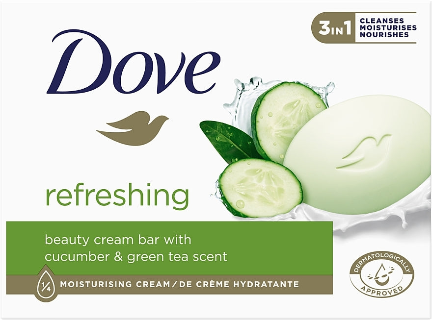 Dove Green Tea & Cucumber Bar Soap, 90 g