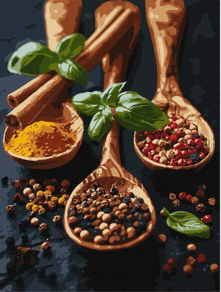 Ideyka KNO5689 Elegant Spices Paint-by-Numbers Set, 30 x 40 cm