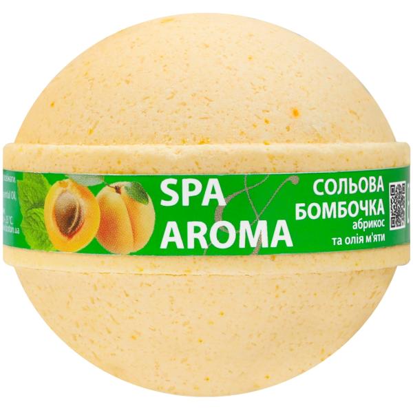 Bioton Spa & Aroma Apricot & Mint Oil Salt Bath Bomb, 200 g
