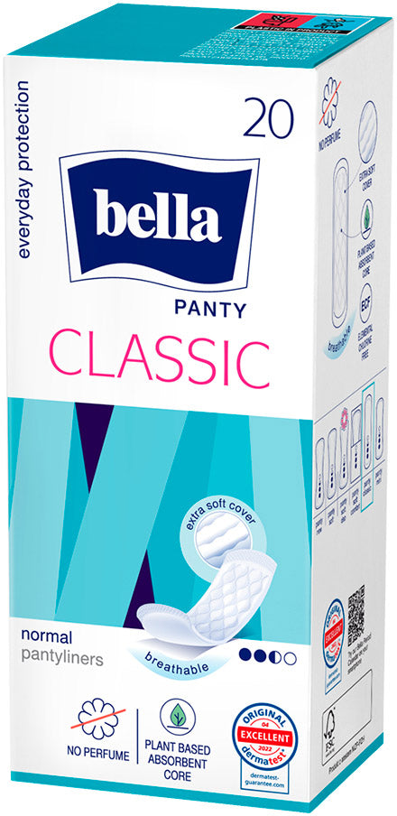 Bella Panty Classic Panty Liners, 20 pcs