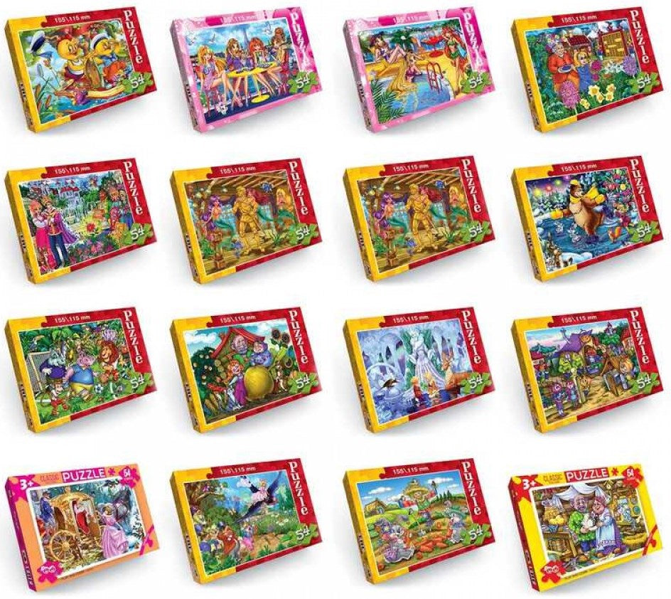 Danko Toys Puzzle, Assorted, 54 Pieces