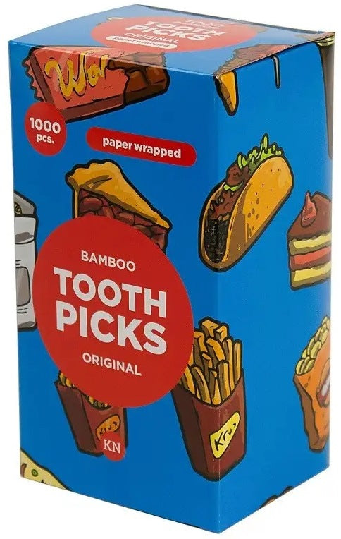 Individually Wrapped Bamboo Toothpicks, 1000 pcs