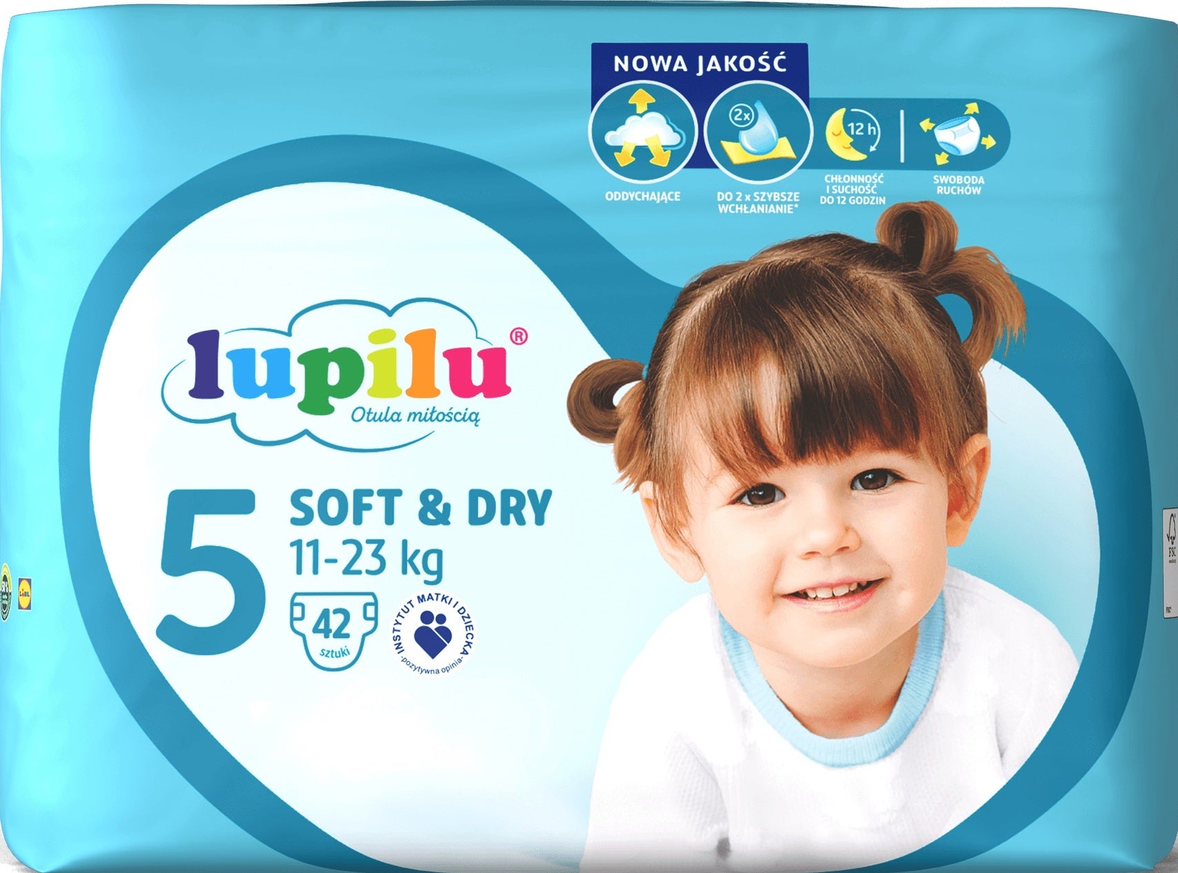 Lupilu Soft & Dry Size 5 Baby Diapers, 11-23 kg, 42 pcs