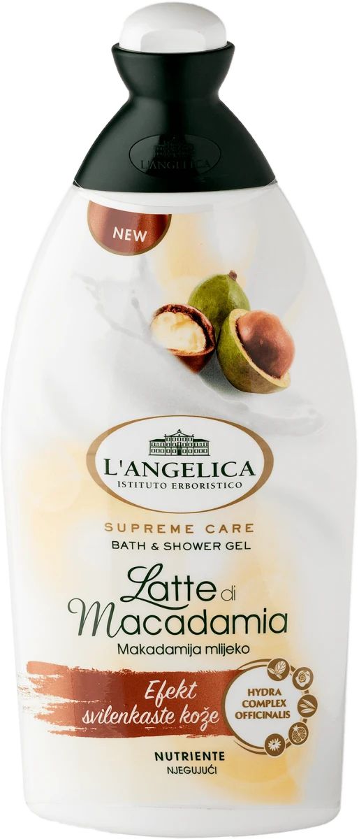 L'Angelica Macadamia Milk Shower Gel, 500 mL