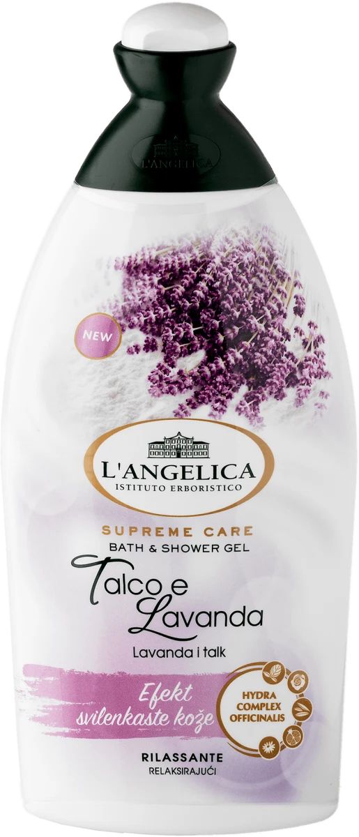 L'Angelica Talc & Lavender Shower Gel, 500 mL
