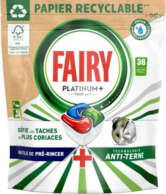 Fairy Platinum Plus Dishwasher Tablets, 36 pcs (Price per 1 pc)