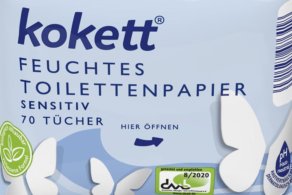 Kokett Sensitive Wet Toilet Paper, 70 pcs