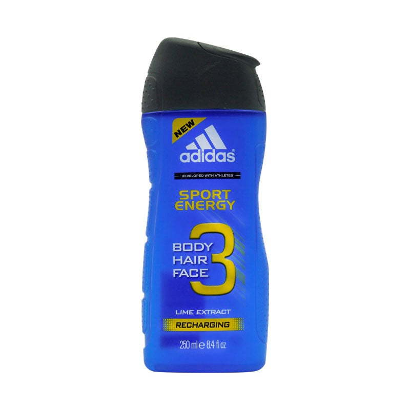 Adidas Men's Sport Energy 3-in-1 Shower Gel, 250 mL