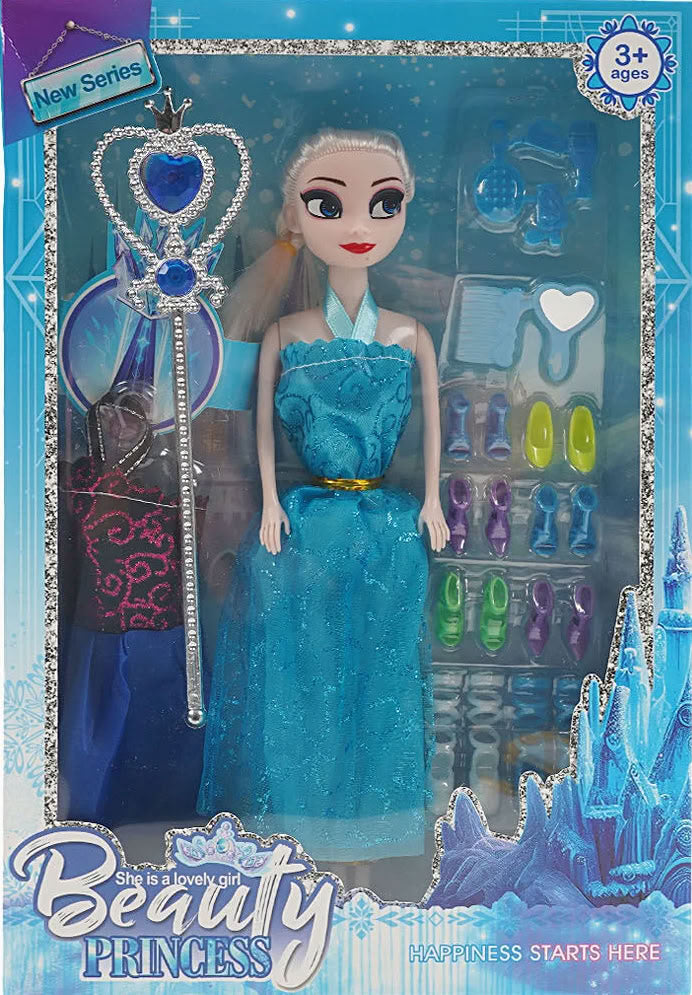 Beauty Princess MY3206Y 27 cm Doll with Magic Wand, Articulated Limbs & Removable Clothing