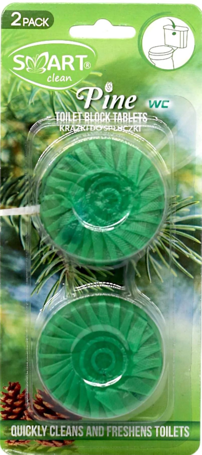 Smart Clean Pine Toilet Cistern Tablets, 2 x 50 g