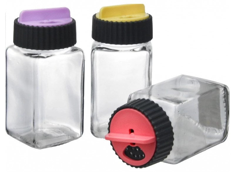 Herevin 121071-360 Spice Jar, Assorted Designs, 160 mL