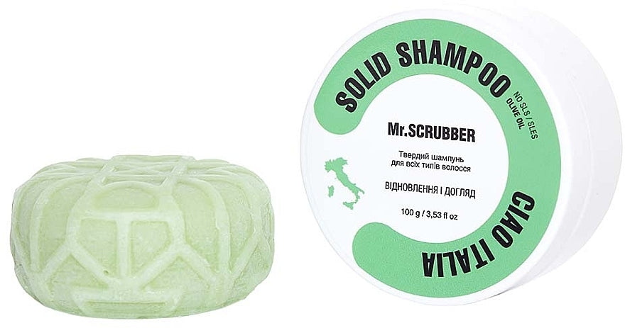 Mr.Scrubber Ciao Italia Repair & Care Solid Shampoo, 100 g