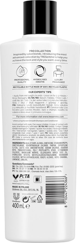 Tresemme Keratin Smooth Hair Conditioner, 400 mL - Image 2