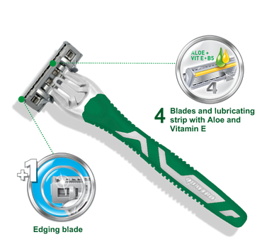Wilkinson Sword Quattro 4 Titanium Sensitive Razors, 3 + 1 pcs - Image 2