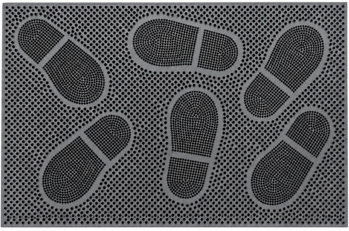 Footprints Rubber Doormat K117, 58 x, 36.5 cm