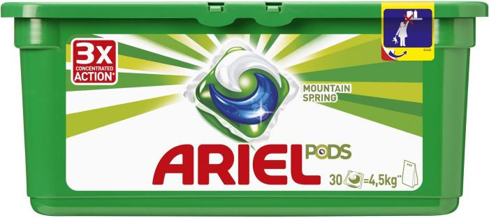 Laundry detergent pods Ariel mountain spring 30 pcs (priced per piece)