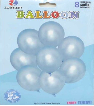 1213-1 Latex Balloon Set, 8 pcs