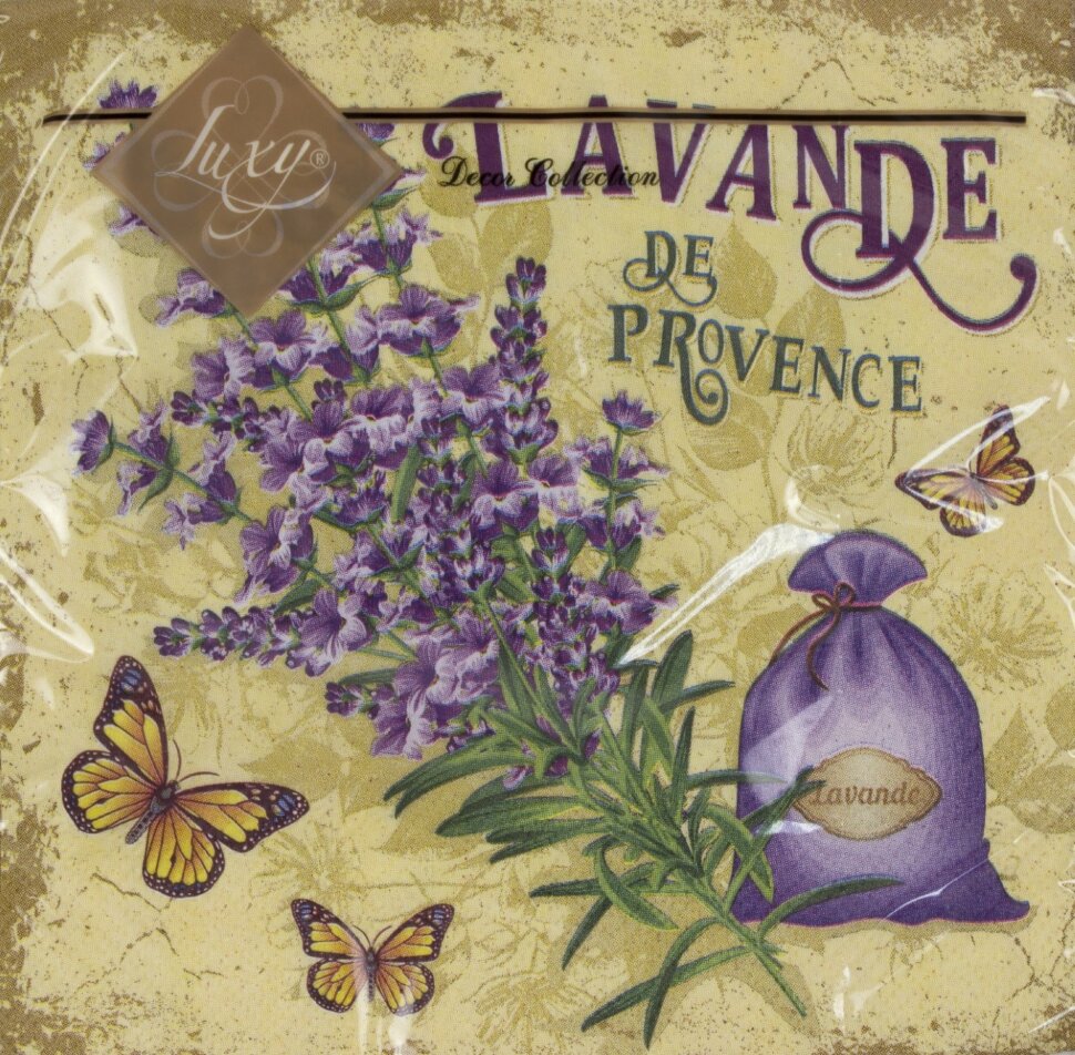 Luxy Provence Lavender 3-Ply Table Napkins, 18 pcs, 33 x 33 cm