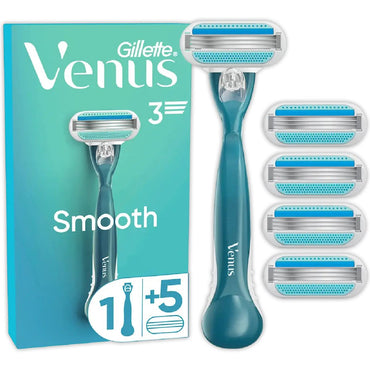 Gillette Venus Smooth Women's Razor, 5 Cartridges, 3 Blades - Image 2