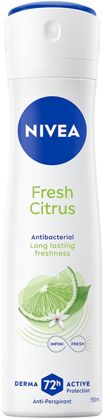 Nivea Women's Antiperspirant Deodorant Fresh Citrus Spray, 150 mL