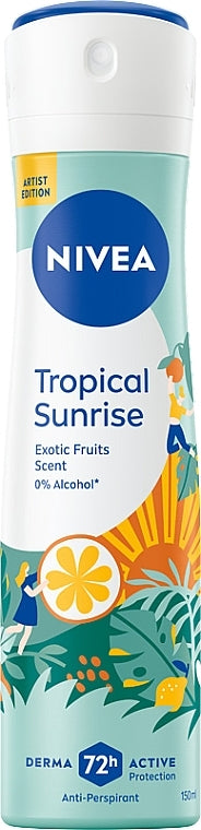 Nivea Women's Antiperspirant Deodorant Tropical Sunrise Spray, 150 mL