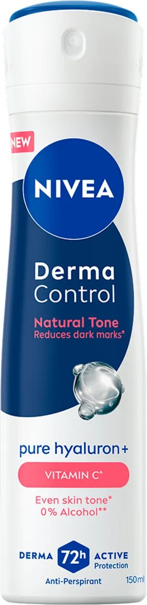 Nivea Women's Antiperspirant Deodorant Derma Control Natural Tone Spray, 150 mL