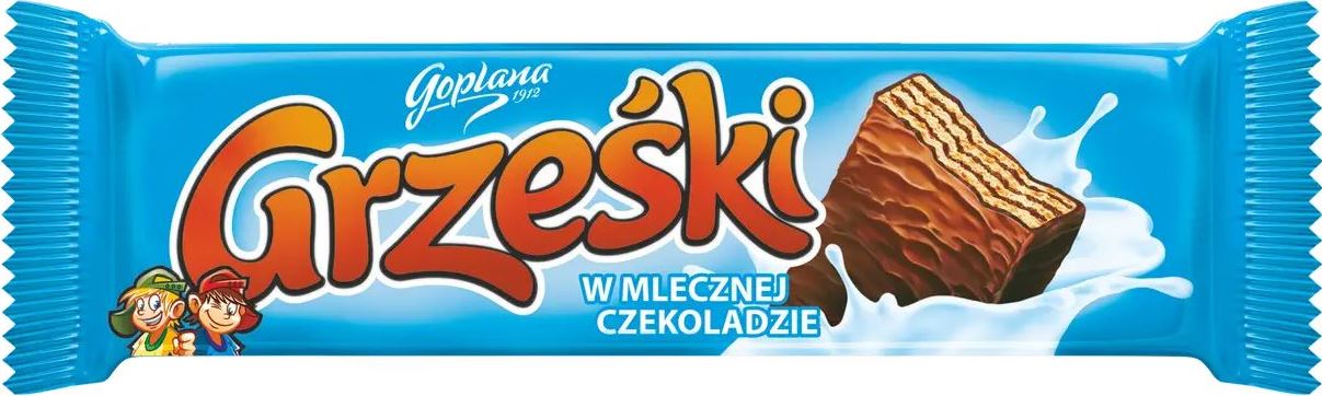 Grzeski Milk Chocolate Wafers, 36 g