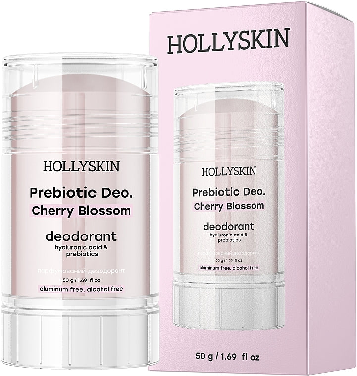 Hollyskin Cherry Blossom Perfumed Deodorant with Hyaluronic Acid & Prebiotics, 50 g