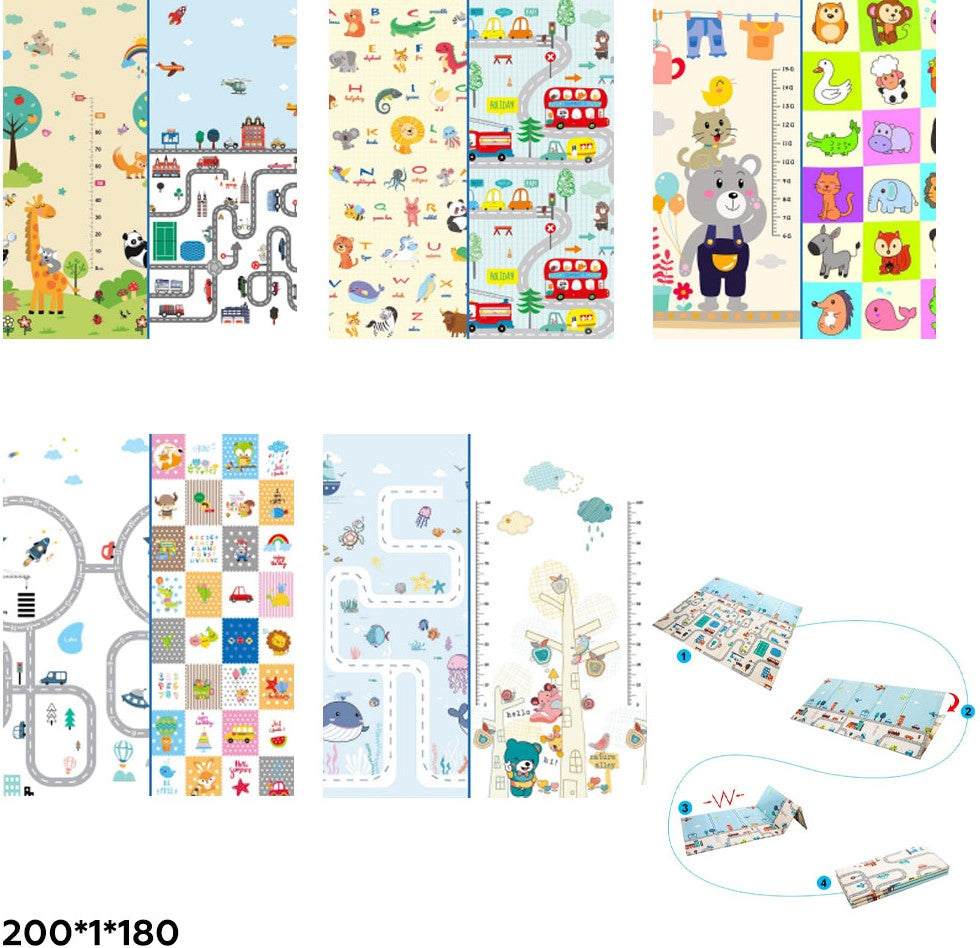 Carrello XPE-018/19/20/21/22 Foldable Play Mat with Bag, 200 x 1 x 180