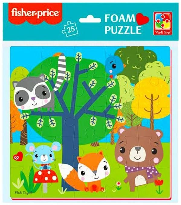 Vladi Toys VT1109-02 Forest Animals Soft Puzzle, 25 pcs