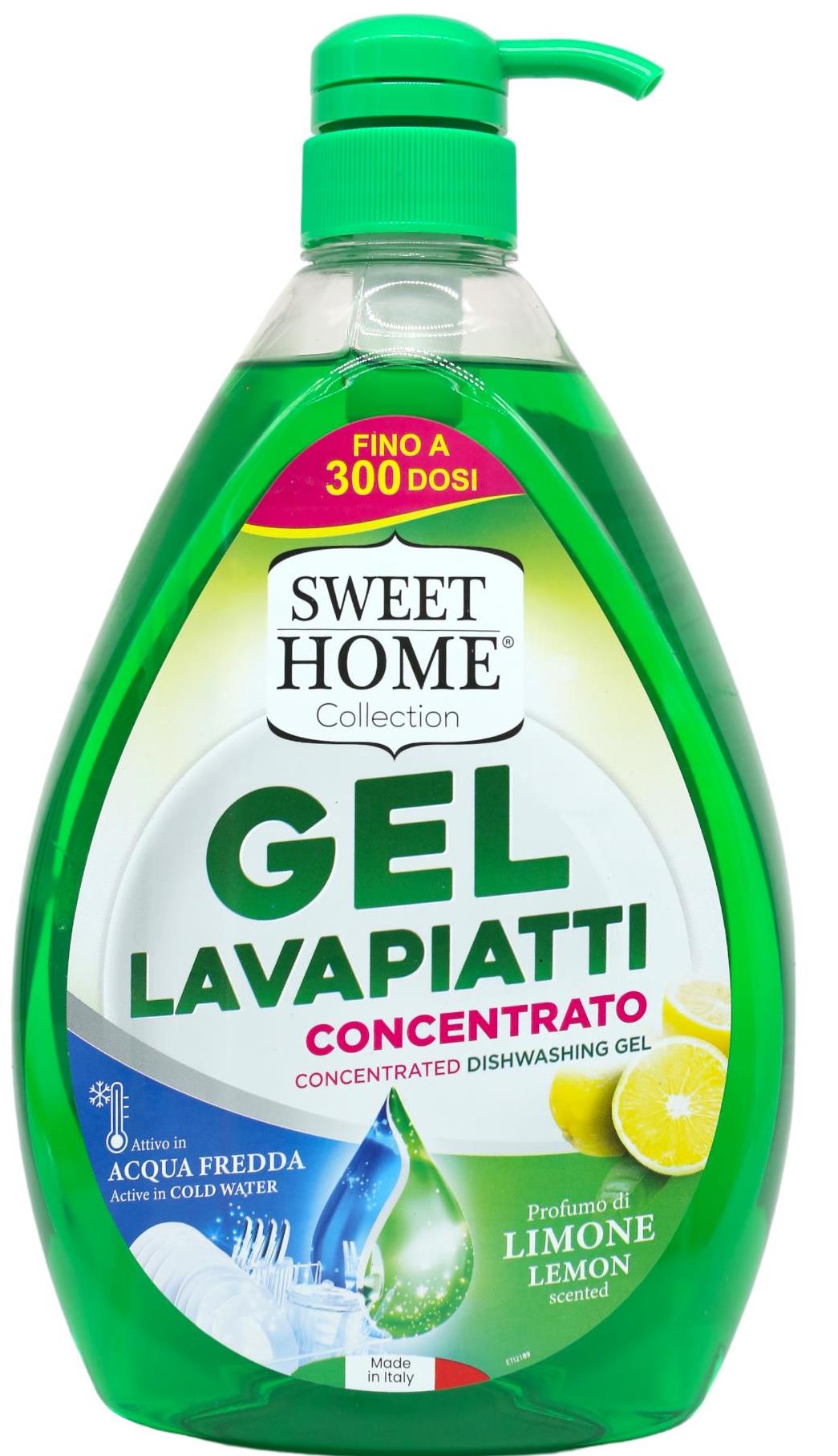 Sweet Home Lemon Dish Soap with Pump, 1 L