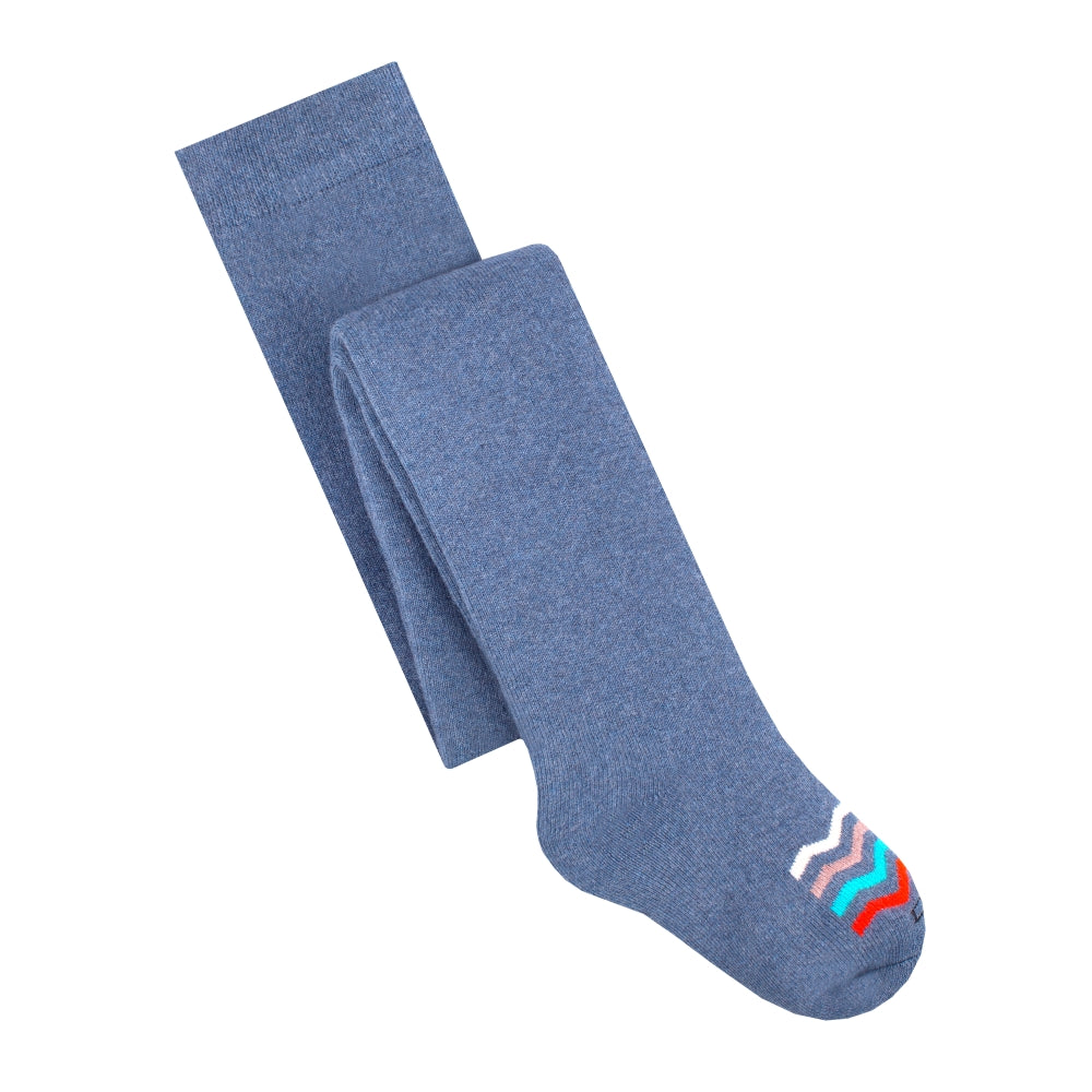 Duna 4942 Kids' Cotton Tights, Denim Blue, 2-3 Years, 86-92 cm - Image 4