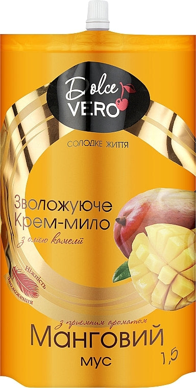 Dolce Vero Mango Mousse Liquid Cream Soap Refill Pouch, 1.5 L