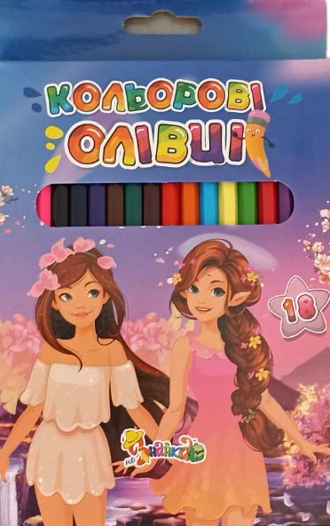 Neznaika 081920 Colored Pencils for Girls, 18 Colors