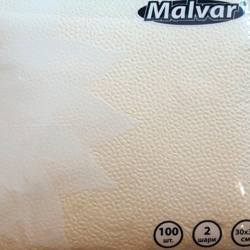 Malvar Champagne 2-Ply Table Napkins, 30 x 30 cm, 100 pcs