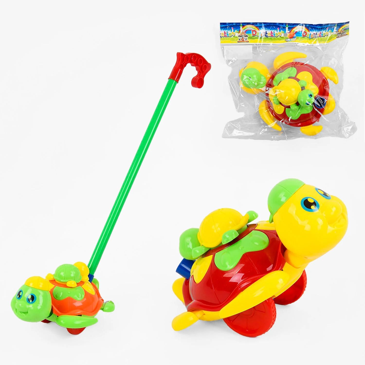Turtle Push Toy with Handle 369 and Bell