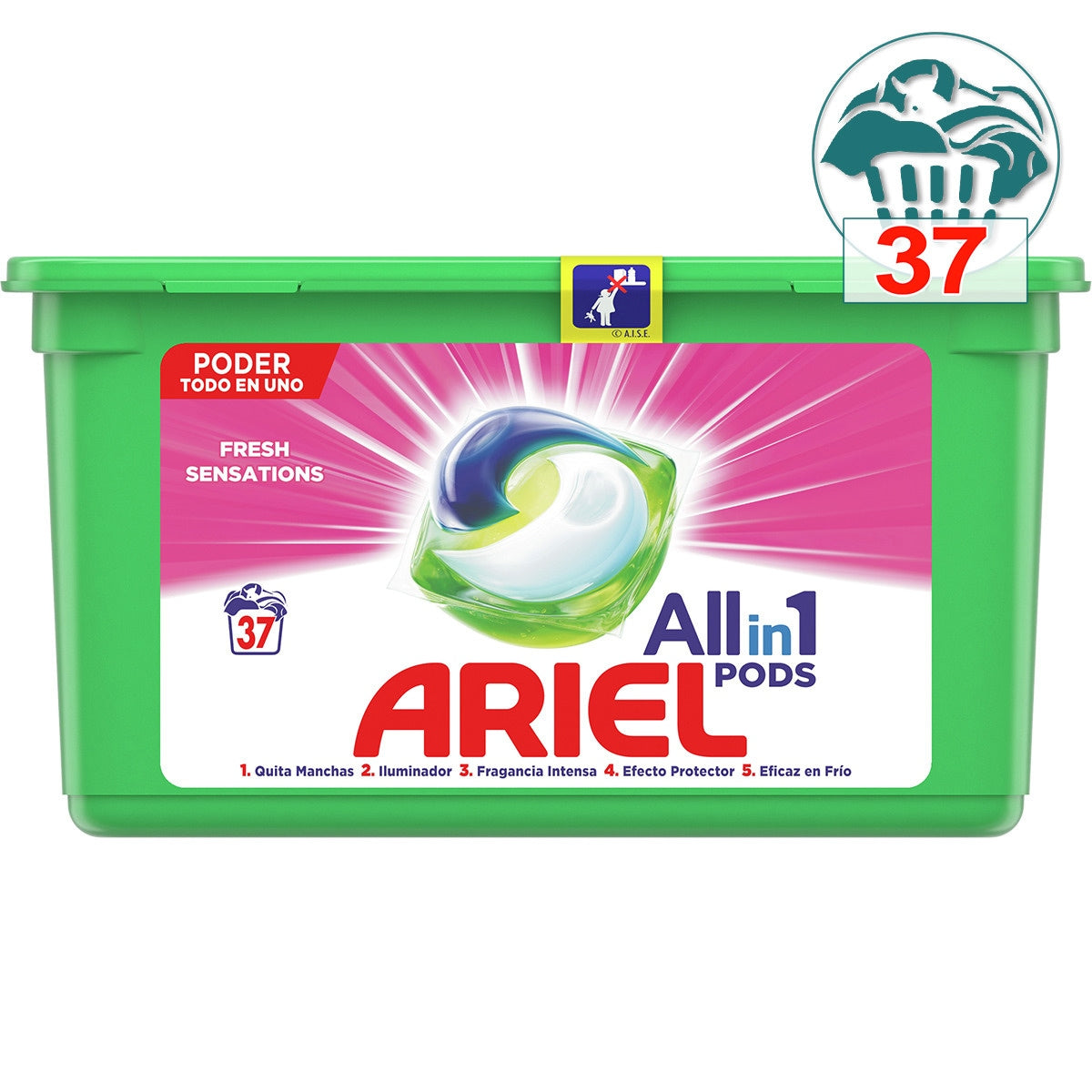 Laundry detergent pods Ariel Pods Fresh Sensations 37 pcs (priced per piece)