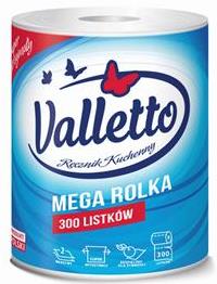 Valletto Mega Roll Recycled Paper Towel, 300 Sheets